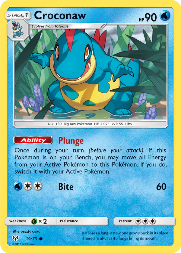 Carta Croconaw 19/73 de Shining Legends
