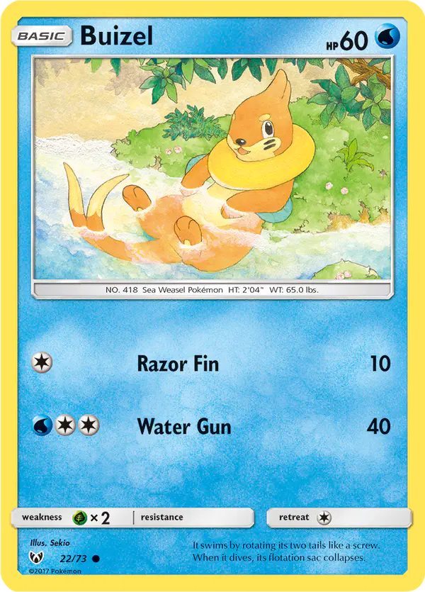 Carta Buizel 22/73 de Shining Legends
