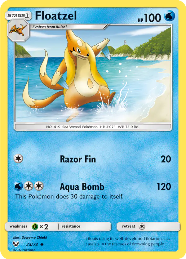 Carta Floatzel 23/73 de Shining Legends