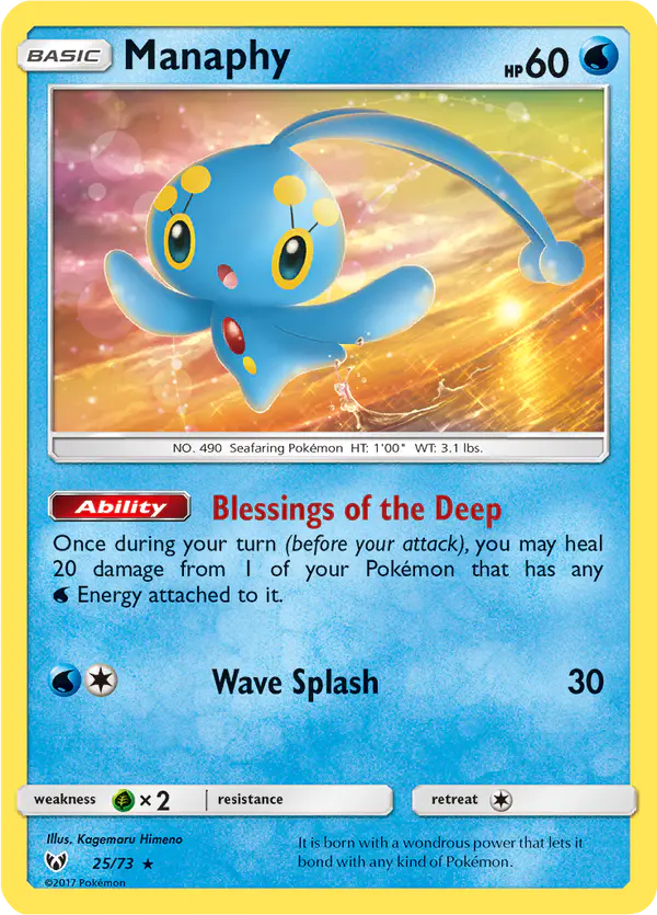 Carta Manaphy 25/73 de Shining Legends