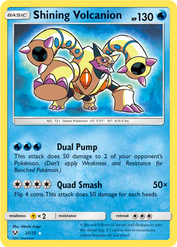 Carta Shining Volcanion 27/73 de Shining Legends