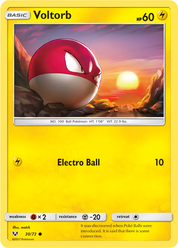 Carta Voltorb 30/73 de Shining Legends