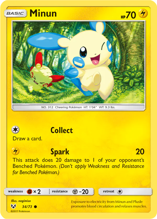 Carta Minun 34/73 de Shining Legends