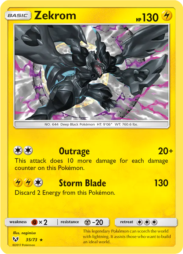 Carta Zekrom 35/73 de Shining Legends