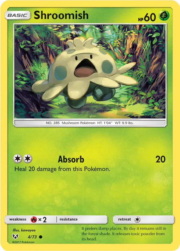 Carta Shroomish 4/73 de Shining Legends