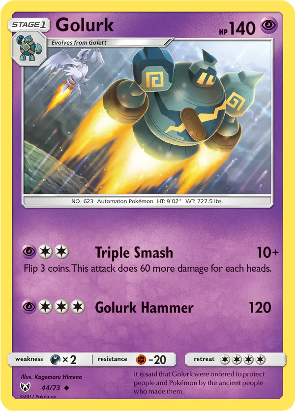 Carta Golurk 44/73 de Shining Legends