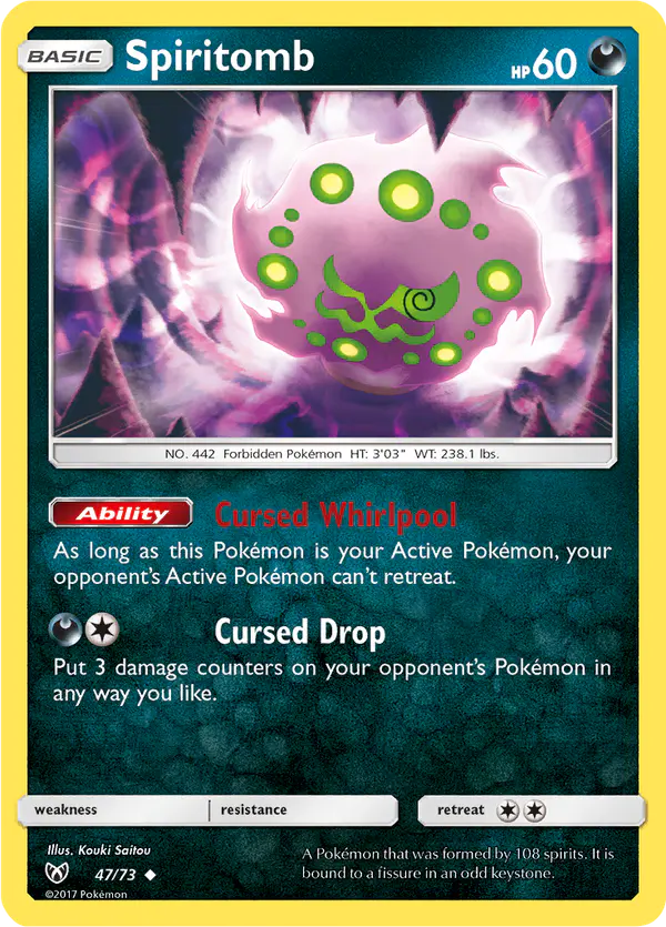 Carta Spiritomb 47/73 de Shining Legends