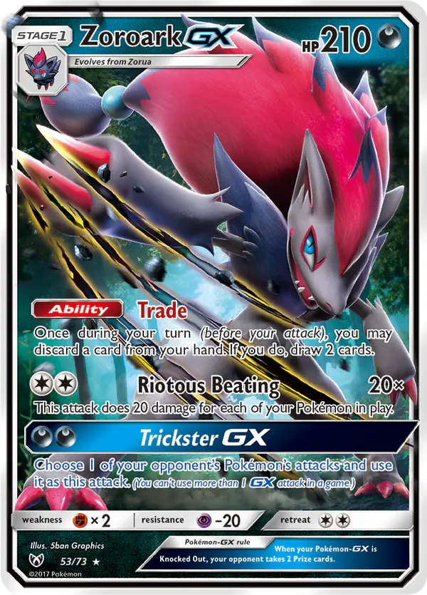 Carta Zoroark GX 53/73 de Shining Legends