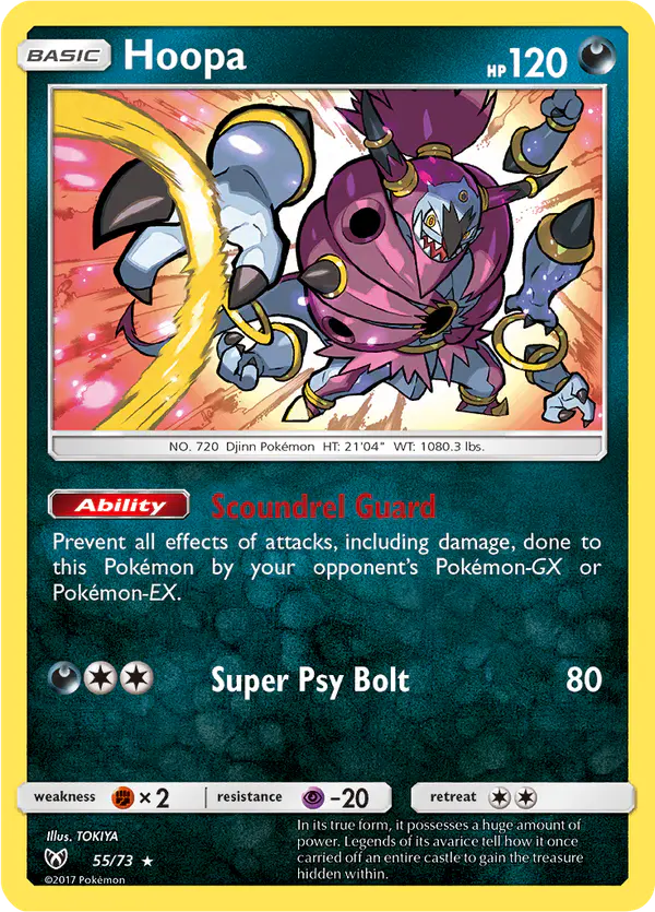 Carta Hoopa 55/73 de Shining Legends
