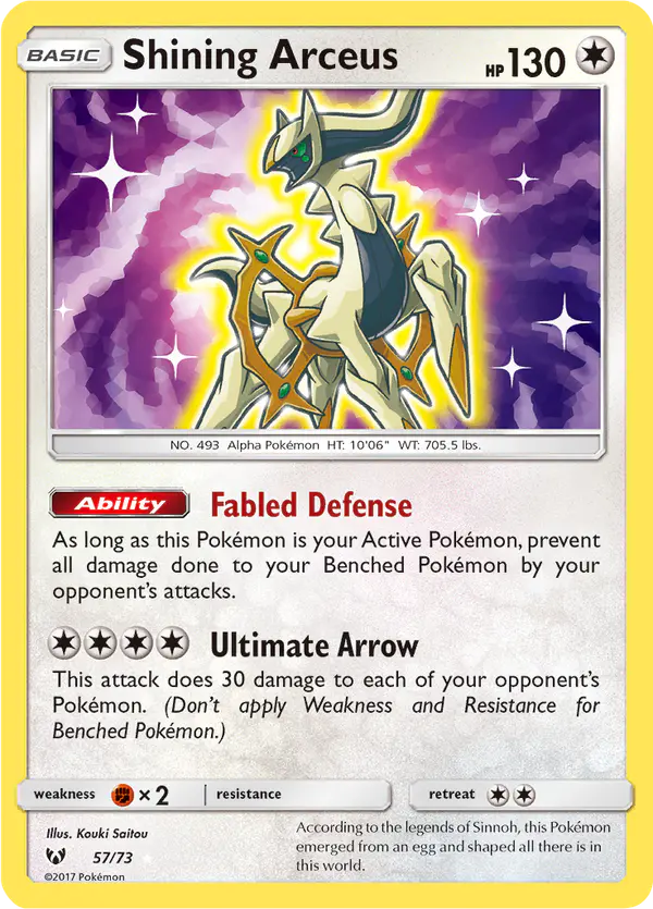 Carta Shining Arceus 57/73 de Shining Legends