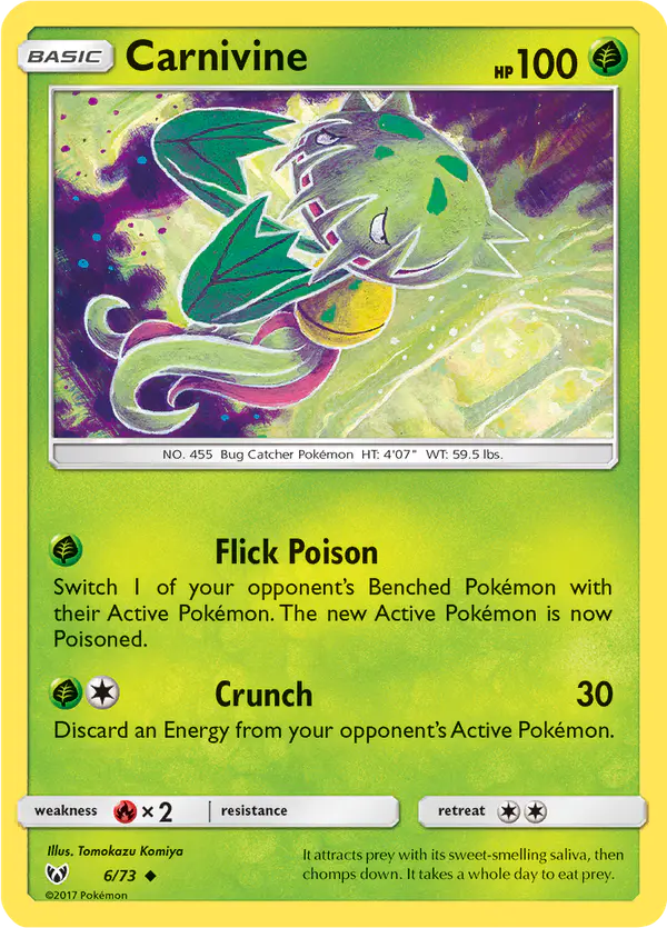 Carta Carnivine 6/73 de Shining Legends
