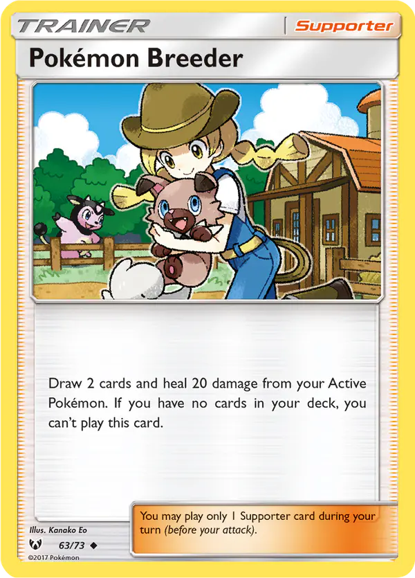 Carta Pokémon Breeder 63/73 de Shining Legends