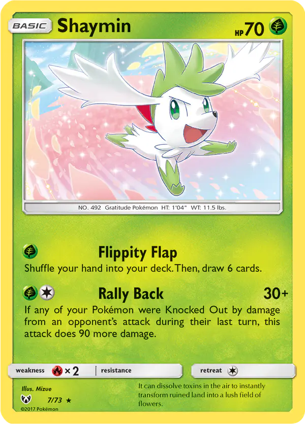 Carta Shaymin 7/73 de Shining Legends