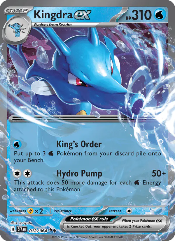 Carta Kingdra ex 012/064 de Shrouded Fable