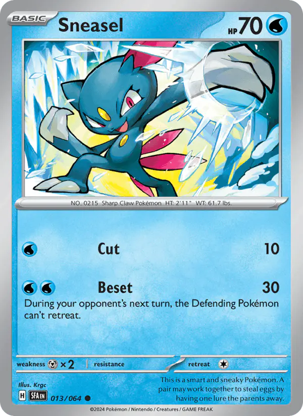 Carta Sneasel 013/064 de Shrouded Fable