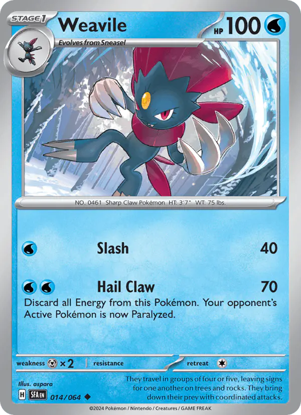 Carta Weavile 014/064 de Shrouded Fable