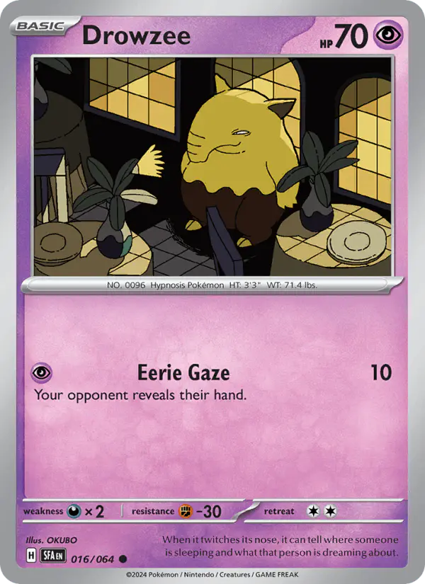 Carta Drowzee 016/064 de Shrouded Fable