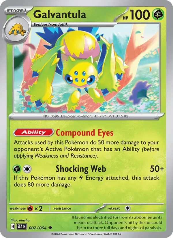 Carta Galvantula 002/064 de Shrouded Fable