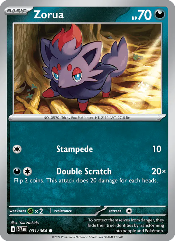 Carta Zorua 031/064 de Shrouded Fable