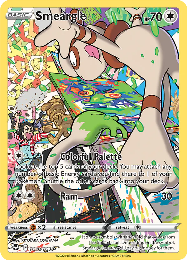 Carta Smeargle TG10 de Silver Tempest Trainer Gallery