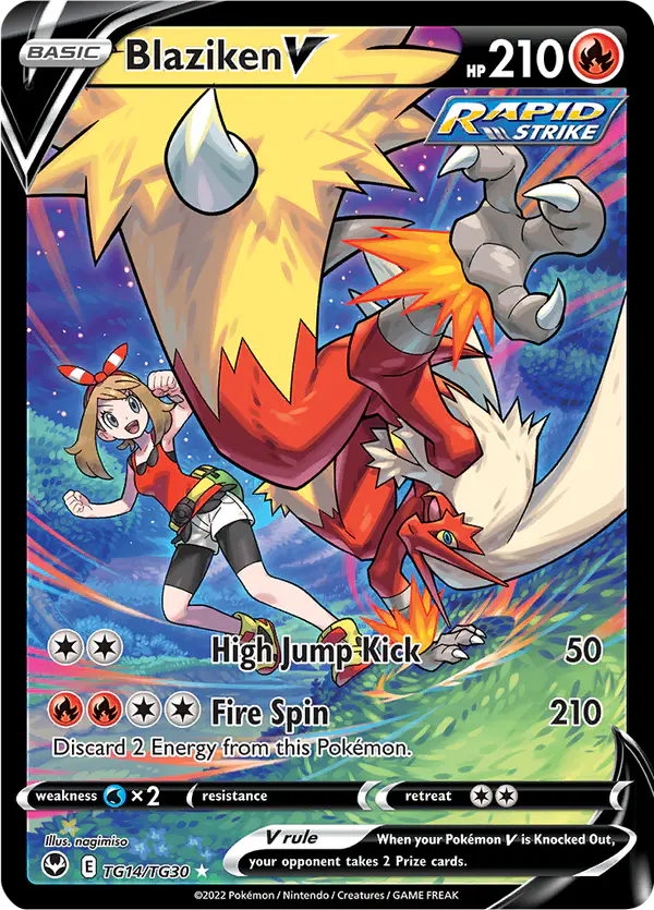 Carta Blaziken V TG14 de Silver Tempest Trainer Gallery