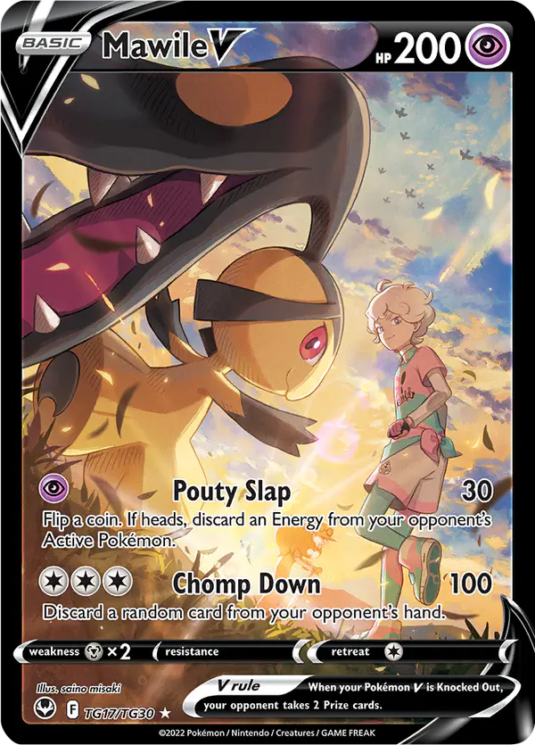 Carta Mawile V TG17 de Silver Tempest Trainer Gallery