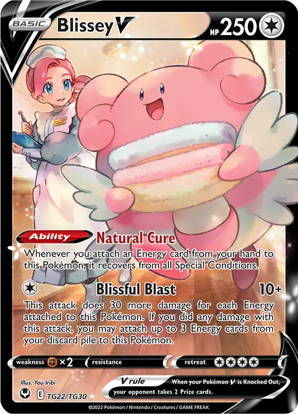Carta Blissey V TG22 de Silver Tempest Trainer Gallery