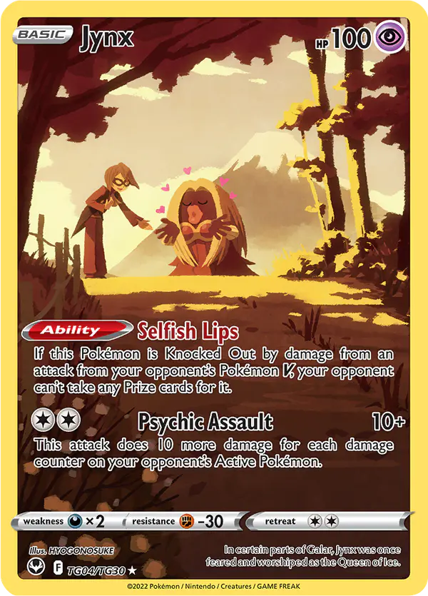 Carta Jynx TG04 de Silver Tempest Trainer Gallery