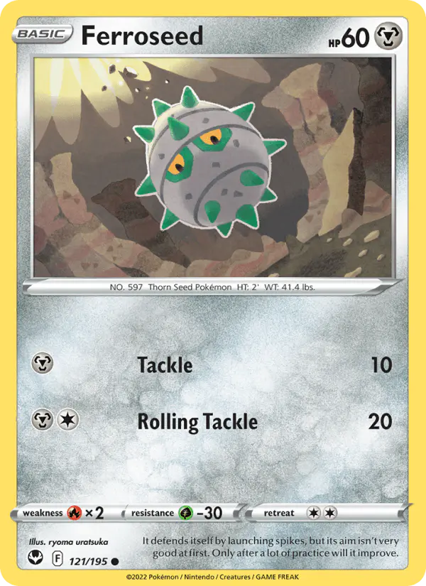 Carta Ferroseed 121/195 de Silver Tempest