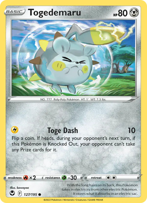 Carta Togedemaru 127/195 de Silver Tempest
