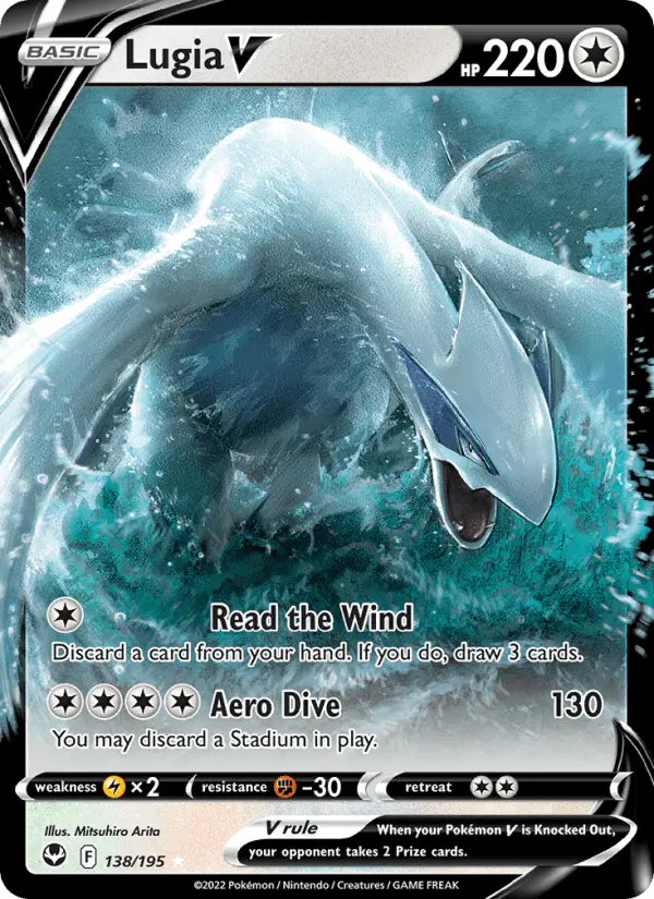 Carta Lugia V 138/195 de Silver Tempest