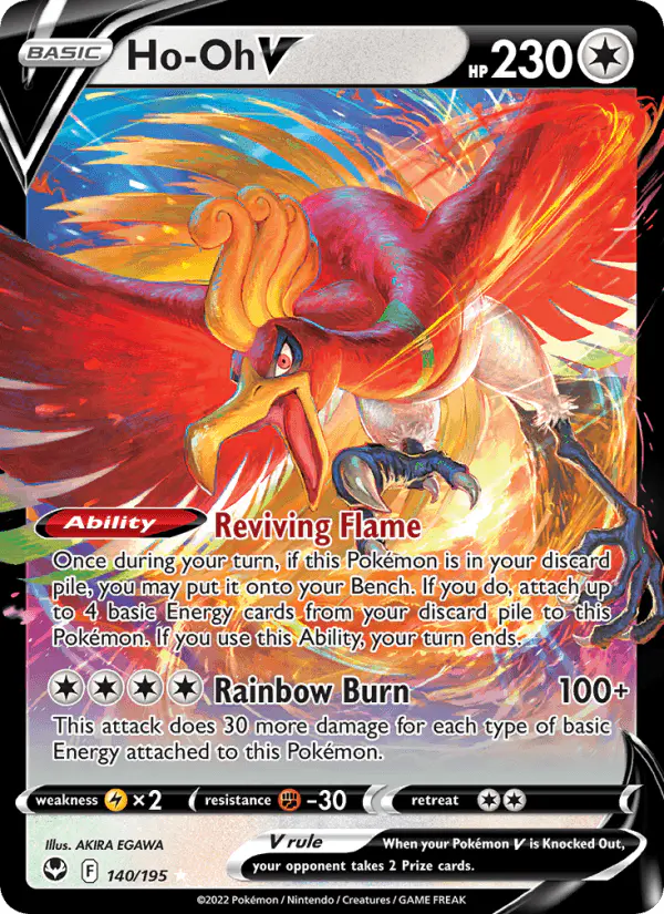 Carta Ho-Oh V 140/195 de Silver Tempest