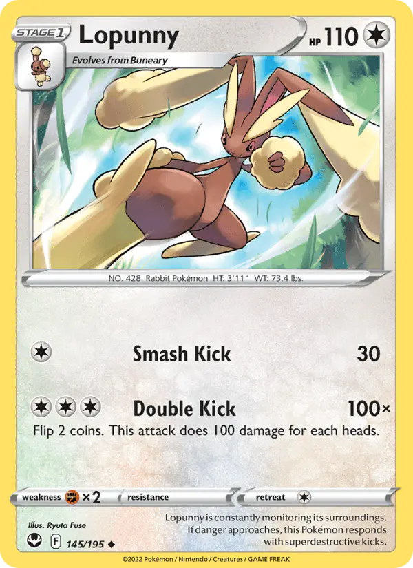Carta Lopunny 145/195 de Silver Tempest