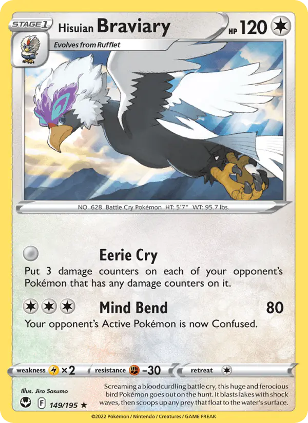 Carta Hisuian Braviary 149/195 de Silver Tempest