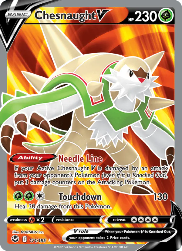 Carta Chesnaught V 171/195 de Silver Tempest