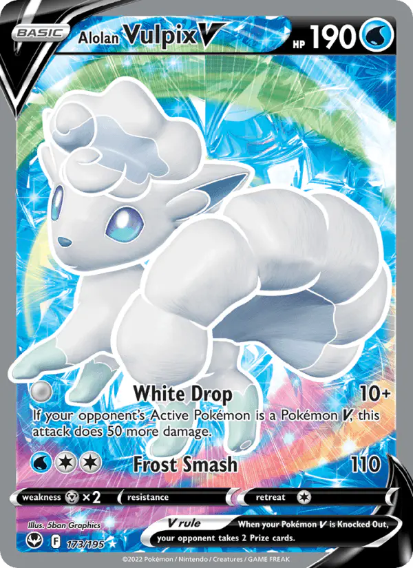 Carta Alolan Vulpix V 173/195 de Silver Tempest