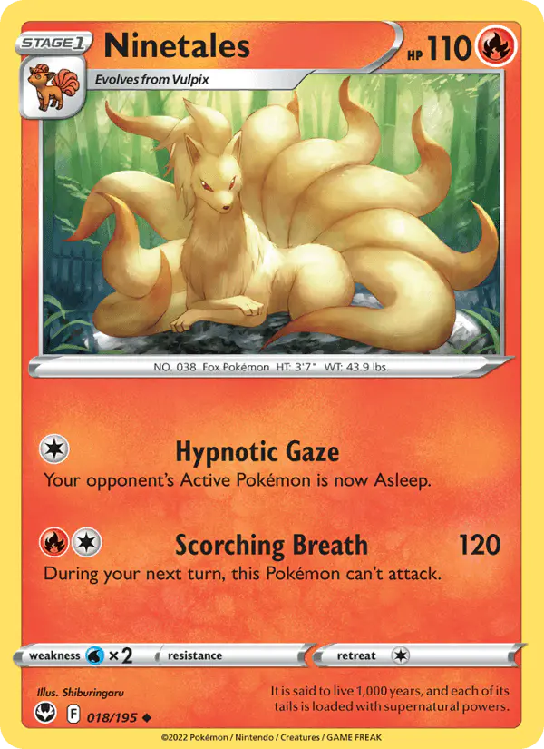 Carta Ninetales 018/195 de Silver Tempest