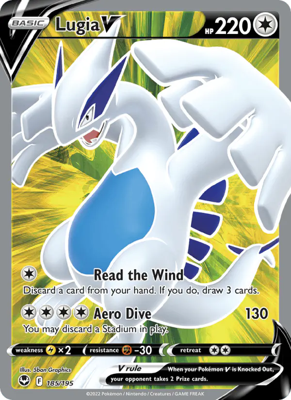 Carta Lugia V 185/195 de Silver Tempest