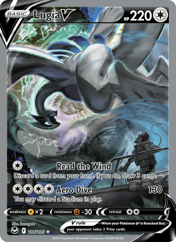 Carta Lugia V 186/195 de Silver Tempest