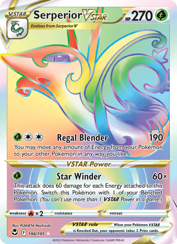 Carta Serperior VSTAR 196/195 de Silver Tempest