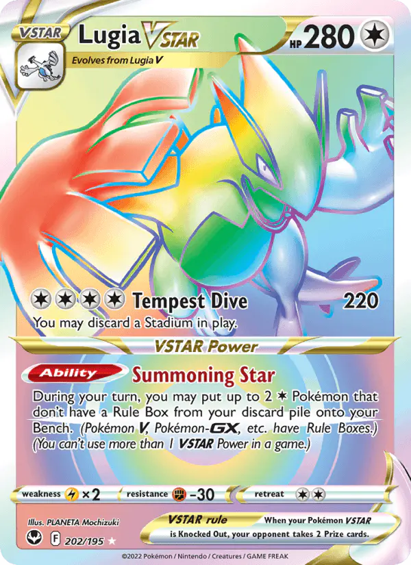 Carta Lugia VSTAR 202/195 de Silver Tempest