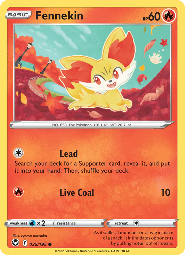 Carta Fennekin 025/195 de Silver Tempest
