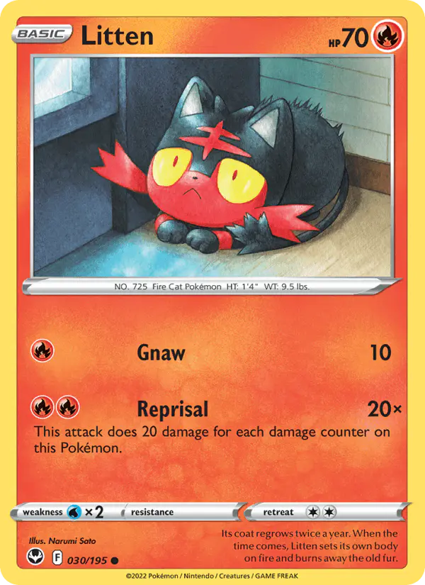 Carta Litten 030/195 de Silver Tempest