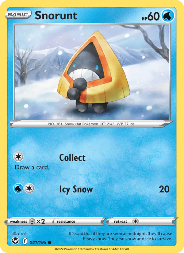 Carta Snorunt 041/195 de Silver Tempest