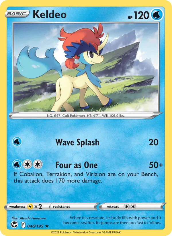 Carta Keldeo 046/195 de Silver Tempest