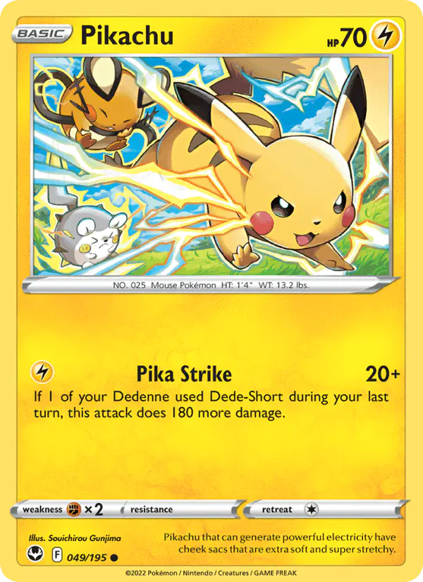 Carta Pikachu 049/195 de Silver Tempest