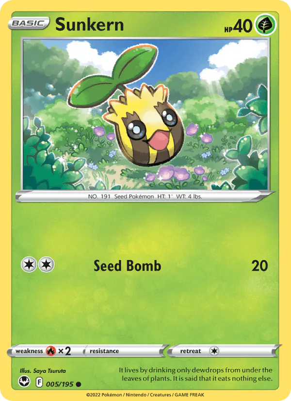 Carta Sunkern 005/195 de Silver Tempest