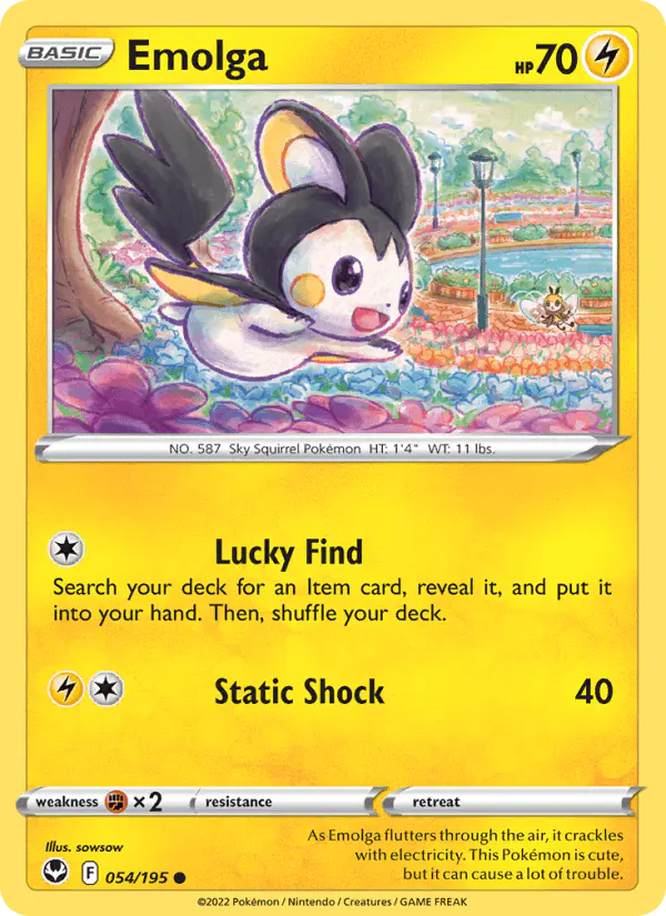 Carta Emolga 054/195 de Silver Tempest