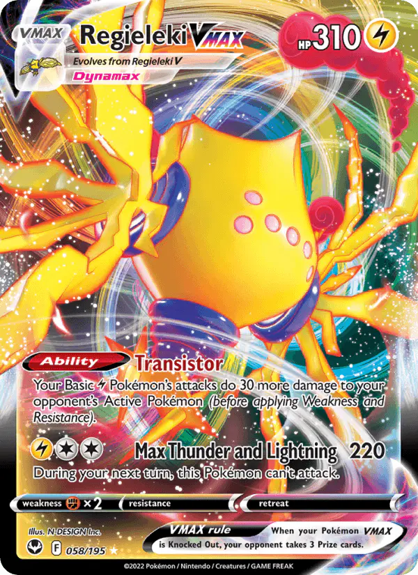 Carta Regieleki VMAX 058/195 de Silver Tempest