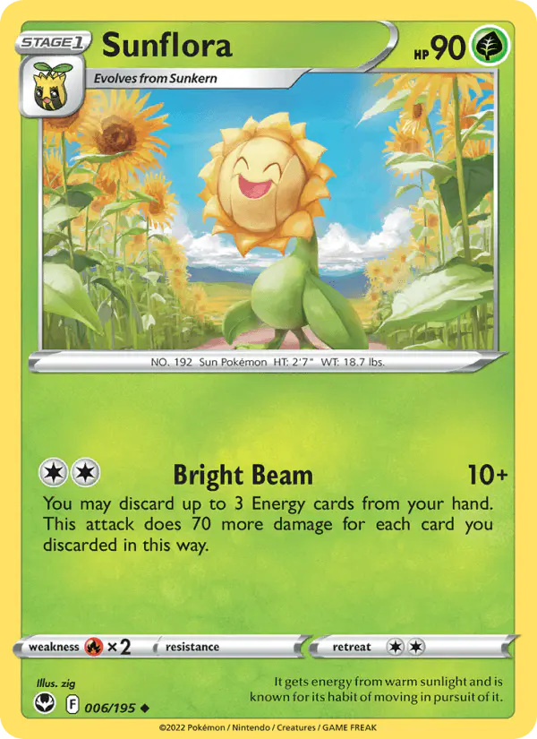 Carta Sunflora 006/195 de Silver Tempest